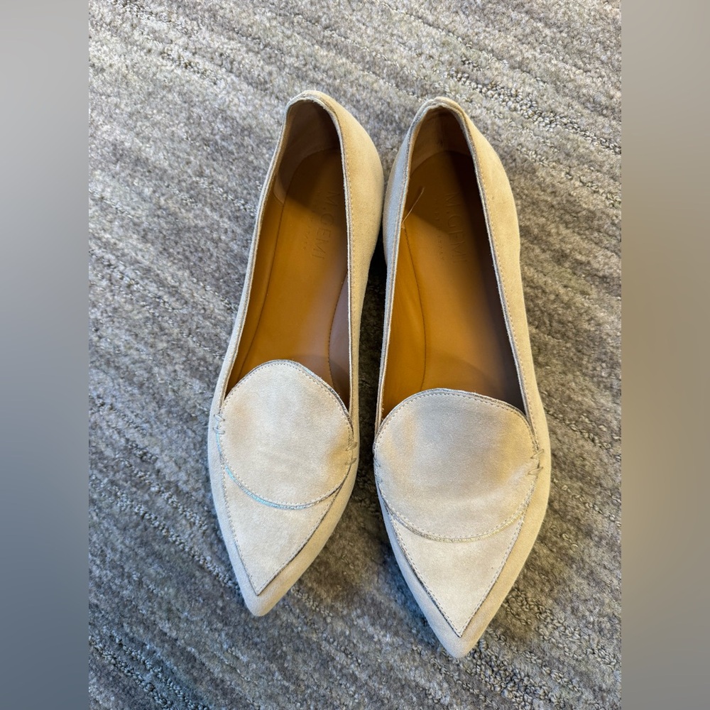 M.Gemi (Gia Style) Elegant Cream Suede Flats for Women - Italy Size 39/US 8.5